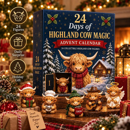 24-Day Highland Cow Advent Calendar