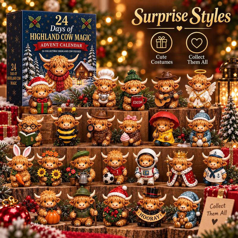24-Day Highland Cow Advent Calendar