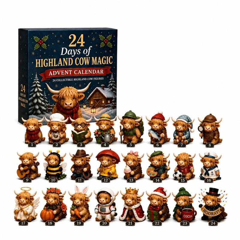 24-Day Highland Cow Advent Calendar